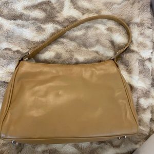 Tan real leather purse